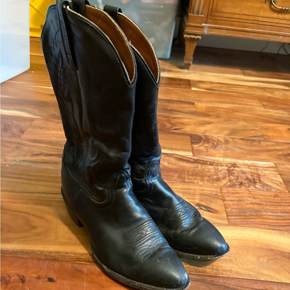 Nocona Black Leather‎ Western Cowboy Boots Men’s 10D NB2005 Classic